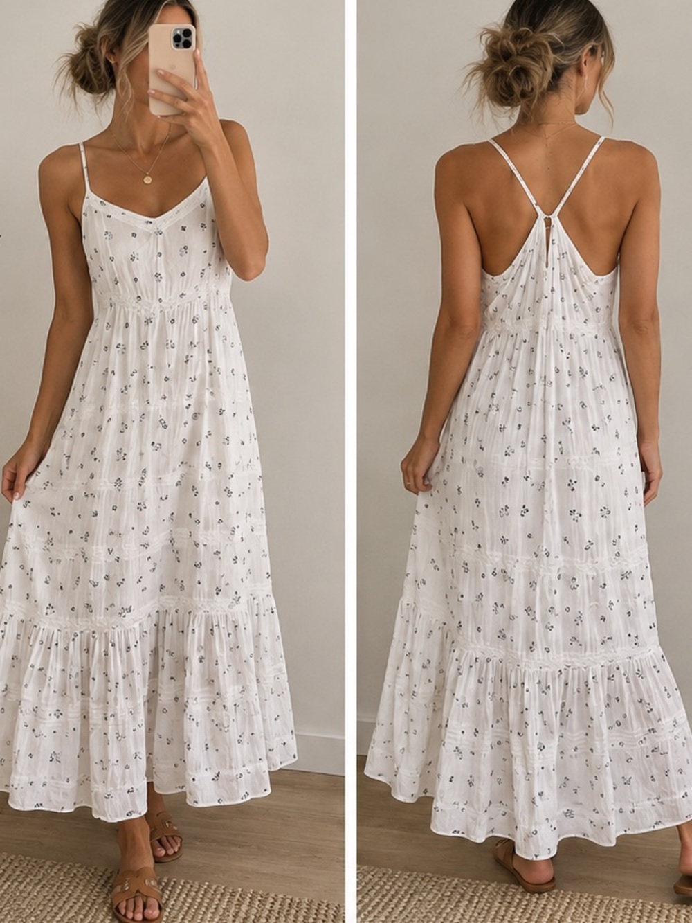 LoveShackFancy White Floral Lace Maxi Dress Size 4 Cottagecore